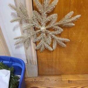 Silver Holiday Snowflake Decorations